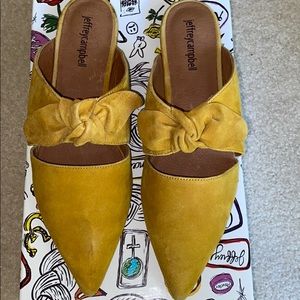 Jeffrey Campbell Gold Mules!!